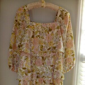 'WHO WHAT WEAR' XL Floral dress NWOT